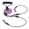 Double Dogs Leash No-Tangle Lead Reflective Dogs Walking Leash