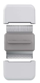 2-in-1 Underake and Stainless Steel Travel Grooming Pet Comb (Color: Grey)