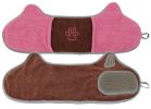 2-in-1 Hand-Inserted Microfiber Pet Grooming Towel and Brush