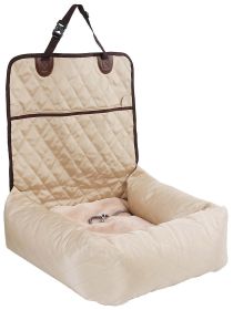 Dual Converting Travel Safety Car seat and Pet Bed (Color: Beige)