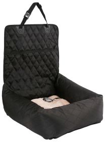 Dual Converting Travel Safety Car seat and Pet Bed (Color: Black)