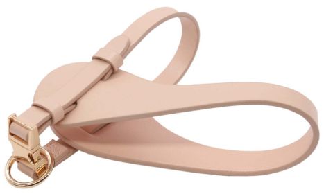 Boutique Series Adjustable Designer Leather Dog Harness (Color: Pink, size: large)