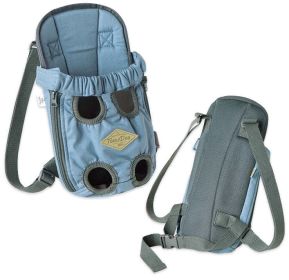 Front and Backpack Dog Carrier Touch dog 'Wiggle-Sack' Fashion Designer (Color: Blue, size: medium)