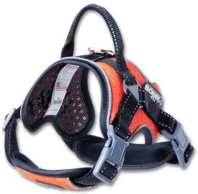 Dog Harness 'Scorpion' Sporty High-Performance Free-Range (Color: Orange, size: small)