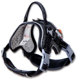 Dog Harness 'Scorpion' Sporty High-Performance Free-Range (Color: Black, size: small)