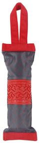 Water Bottle Inserting Nylon and Rubber Crackling Dog Toy (Color: Red / Grey)