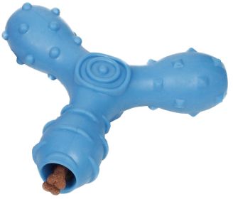 Treat Dispensing and Chewing Interactive TPR Dog Toy (Color: Blue)