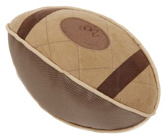 Durable Oxford Nylon and Mesh Plush Squeaky Football Dog Toy (Color: Khaki)