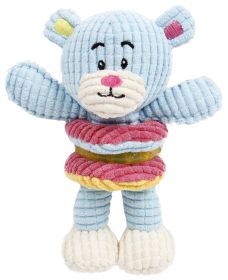 Plush Squeaking and Rubber Teething Newborn Puppy Dog Toy (Color: light blue)