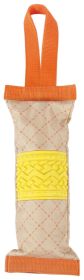 Water Bottle Inserting Nylon and Rubber Crackling Dog Toy (Color: Orange / Yellow)