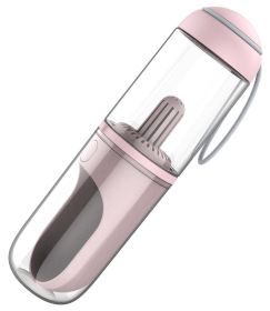 Handheld Travel Filtered Water Feeder (Color: Pink)