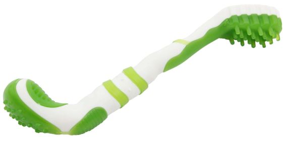 TPR Durable Toothbrush and Dog Toy (Color: Green)