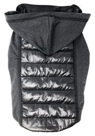 Lightweight Hybrid 4-Season Stretch and Quick-Dry Dog Coat w/ Pop out Hood (Color: Black, size: X-Small)