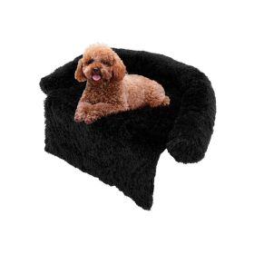 Plush Calming Dog Couch Bed (Color: Style B, size: S)