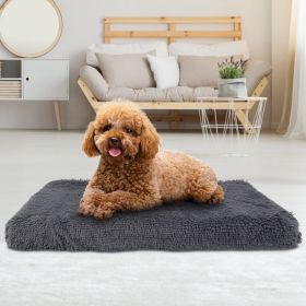 Dog Bed Soft Plush Cushion Warm Mat with Long Plush (size: S)