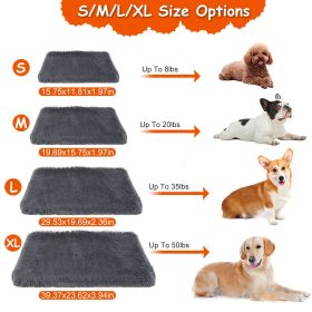 Dog Bed Soft Plush Cushion Warm Mat with Long Plush (size: XL)