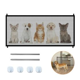 Pet Dog Fence Gate Safe Guard Safety Enclosure Dog Fences Dog Gate The Ingenious Mesh Magic Pet Gate Pet Supplies Dropshipping (size: 180 x 75CM)