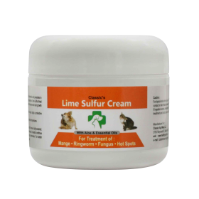 Lime Sulfur Pet Skin Cream, Veterinary Treatment for Itchy and Dry Skin (size: 2 oz)