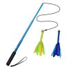 Extendable Dog Flirt Pole, Wand with 2 Replaceable Interactive Tail