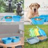 Silicone Collapsible Pet Bowl Double Portable Travel Bowl