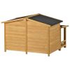 47.2 ' Large Wooden Doghouse Outdoor & Indoor with Porch; 2 Doors