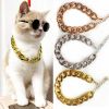 Dog Chain Collar big gold necklace