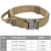 Dog Collar with Handle; Military Heavy Duty Dog Collars for Medium Large Dogs