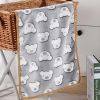 Warming Pet Pad Cartoon Paw Print Bed Plush Sleeping Pad