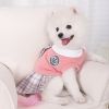 Sweet Bowknot Dog Sweater Dress; Winter Warm Pet Clothes; Costume