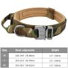 Dog Collar with Handle; Military Heavy Duty Dog Collars for Medium Large Dogs