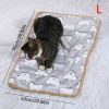 Warming Pet Pad Cartoon Paw Print Bed Plush Sleeping Pad