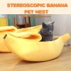 Cute Banana dog Bed Warm Comfortable Nest Tent House