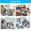 Pet Carrier Expandable Foldable Soft Dog Bag Backpack 5 Open Doors