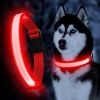 Solar And USB Rechargeable Light Up Pet Collar Waterproof LED For Night Walking