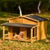 47.2 ' Large Wooden Doghouse Outdoor & Indoor with Porch; 2 Doors