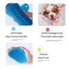 Soft Rubber Dog Brush, Fur Grooming Massage Brush