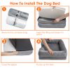 Plush Dog Bed with Removable Washable Cover