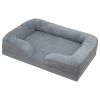 Plush Dog Bed with Removable Washable Cover