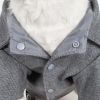 Military Static Riveted Fashion Collared Wool Pet Coat