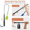 Extendable Dog Flirt Pole, Wand with 2 Replaceable Interactive Tail