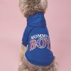 Hoodie for Small & Medium Dogs; "Mommy's Boy" Pattern Dog Hoodie