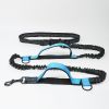 Hands Free Dog Leash Durable Dual Handle Waist Leash with Reflective Bungee