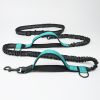 Hands Free Dog Leash Durable Dual Handle Waist Leash with Reflective Bungee