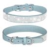 Pet Collar Shiny Artificial Rhinestone Dog Collar Microfiber Collar