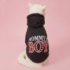 Hoodie for Small & Medium Dogs; "Mommy's Boy" Pattern Dog Hoodie