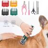 Dog Hair Clippers Set Low Noise Rechargeable Cordless Dog Grooming Clippers