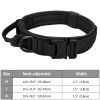 Dog Collar with Handle; Military Heavy Duty Dog Collars for Medium Large Dogs