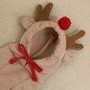 Dog Sweater Christmas Elk Costume Drawstring Hooded Small & Medium Dogs