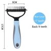 Pet Hair Removal Comb Brush Double Sided Grooming