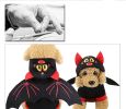 Black Bat Wing Costume Hooded Winter Warm Sweater Halloween Costume